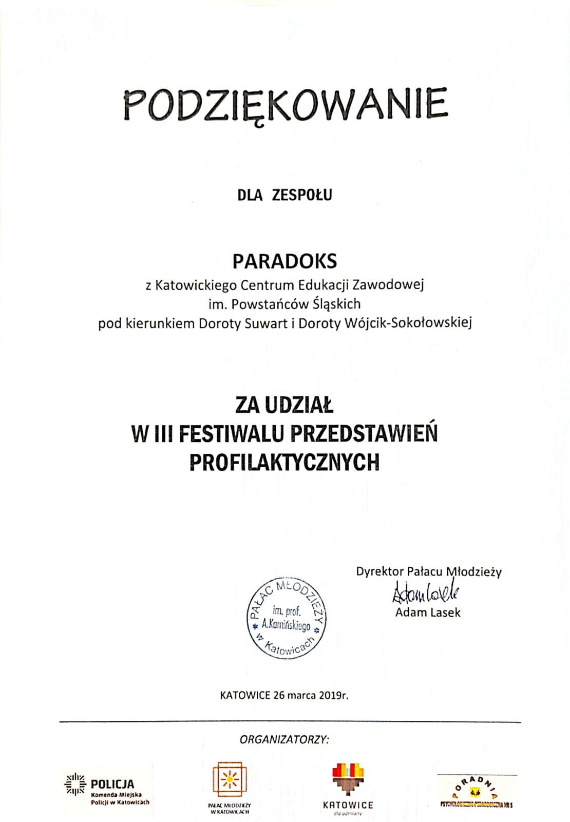 Festiwal Przedstawień Profilaktycznych
