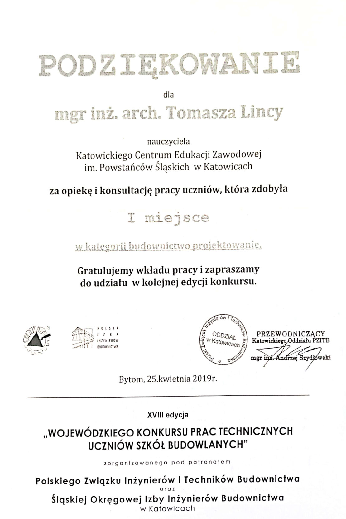 Konkurs Prac Technicznych