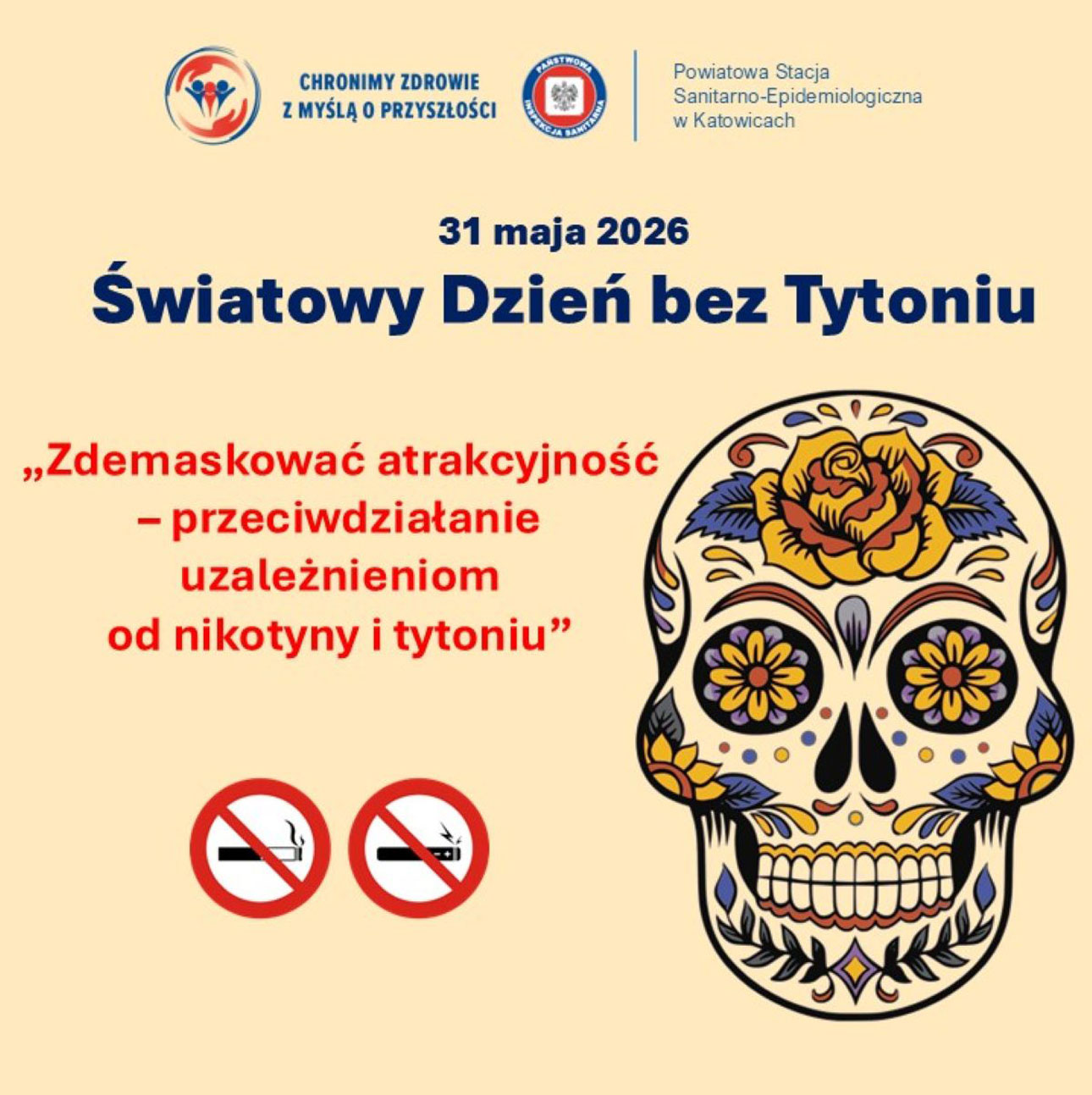 31 maja 2026 r.  Światowy Dzień Bez Tytoniu